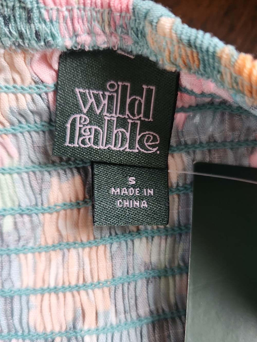 New Wild Fable Green Floral Smocked Halter Dress Size Small - Picture 7 of 10